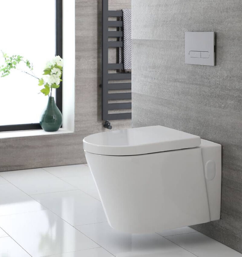 White Modern Wall Toilet